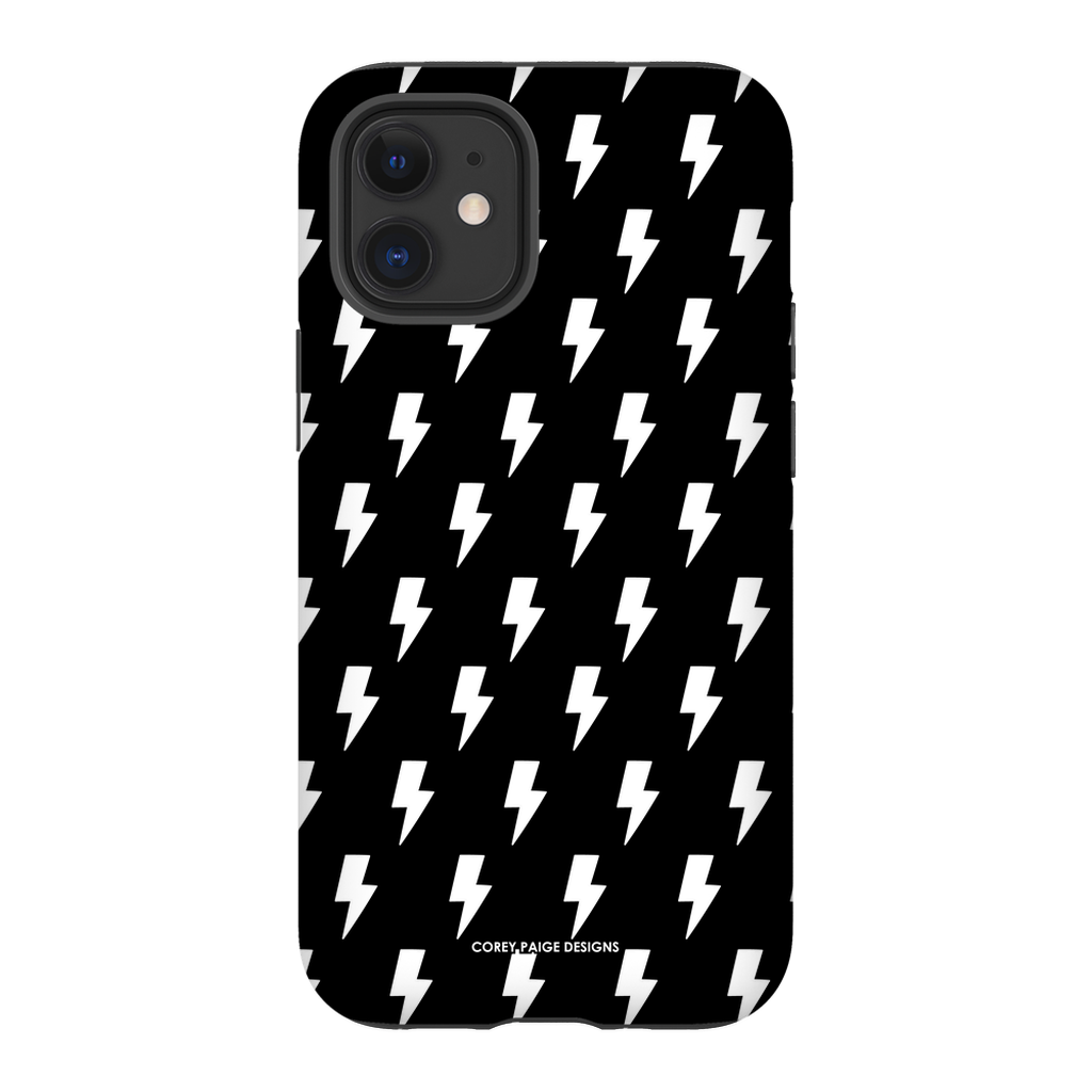 Black & White Lightning Bolts iPhone Case