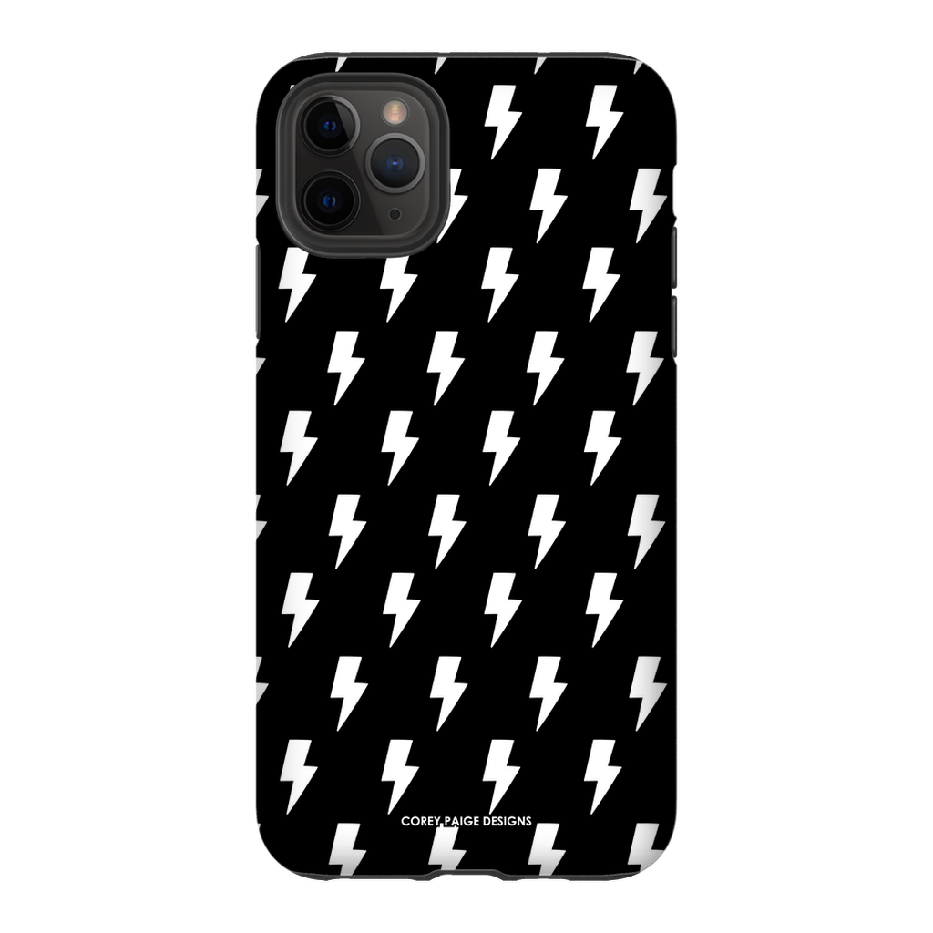 Black & White Lightning Bolts iPhone Case