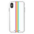 Load image into Gallery viewer, Rainbow Stripe White iPhone Case
