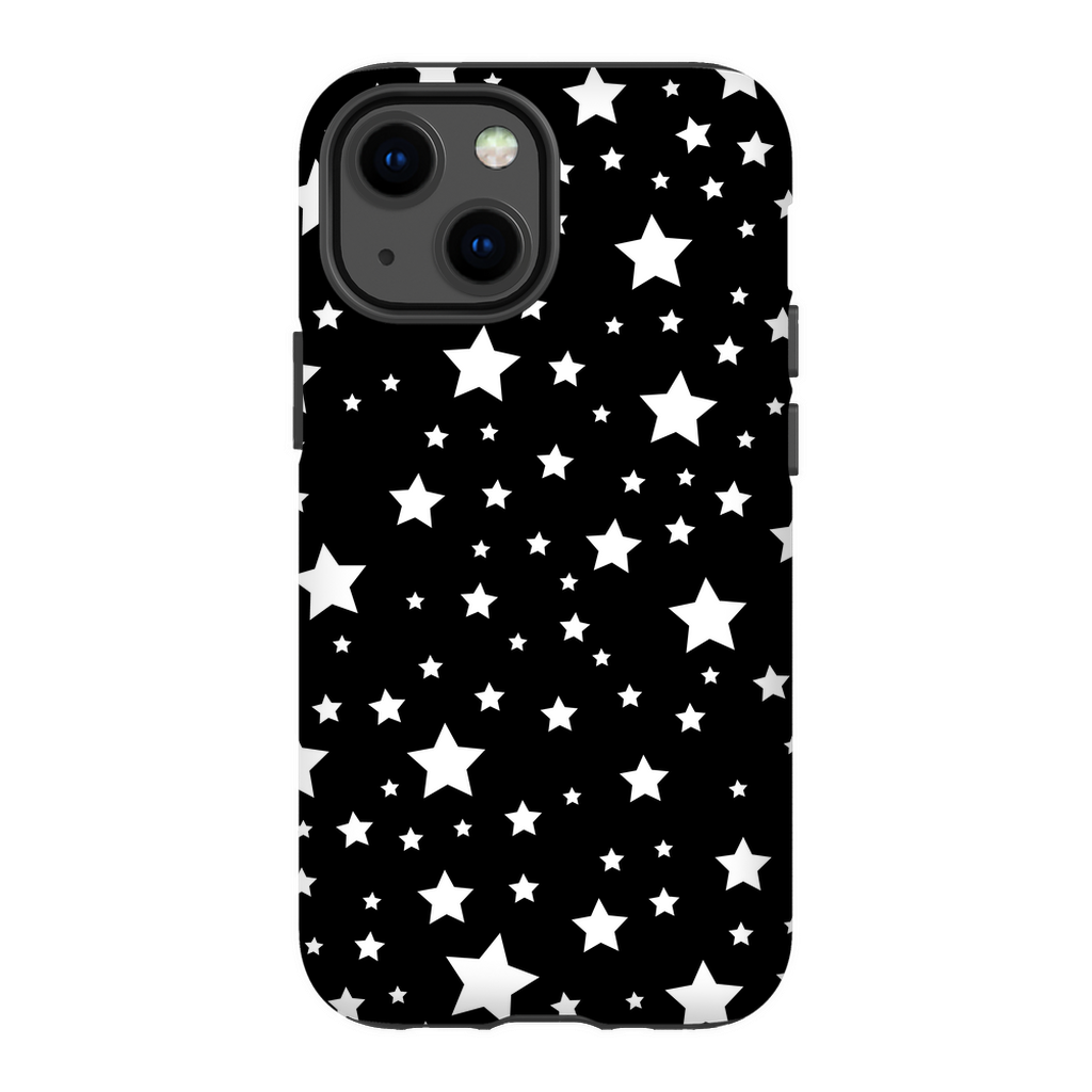 White Stars on Black iPhone Case