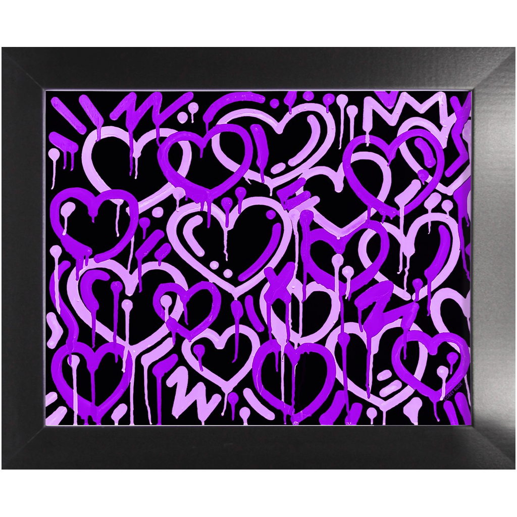 Purple Electric Love Framed Print