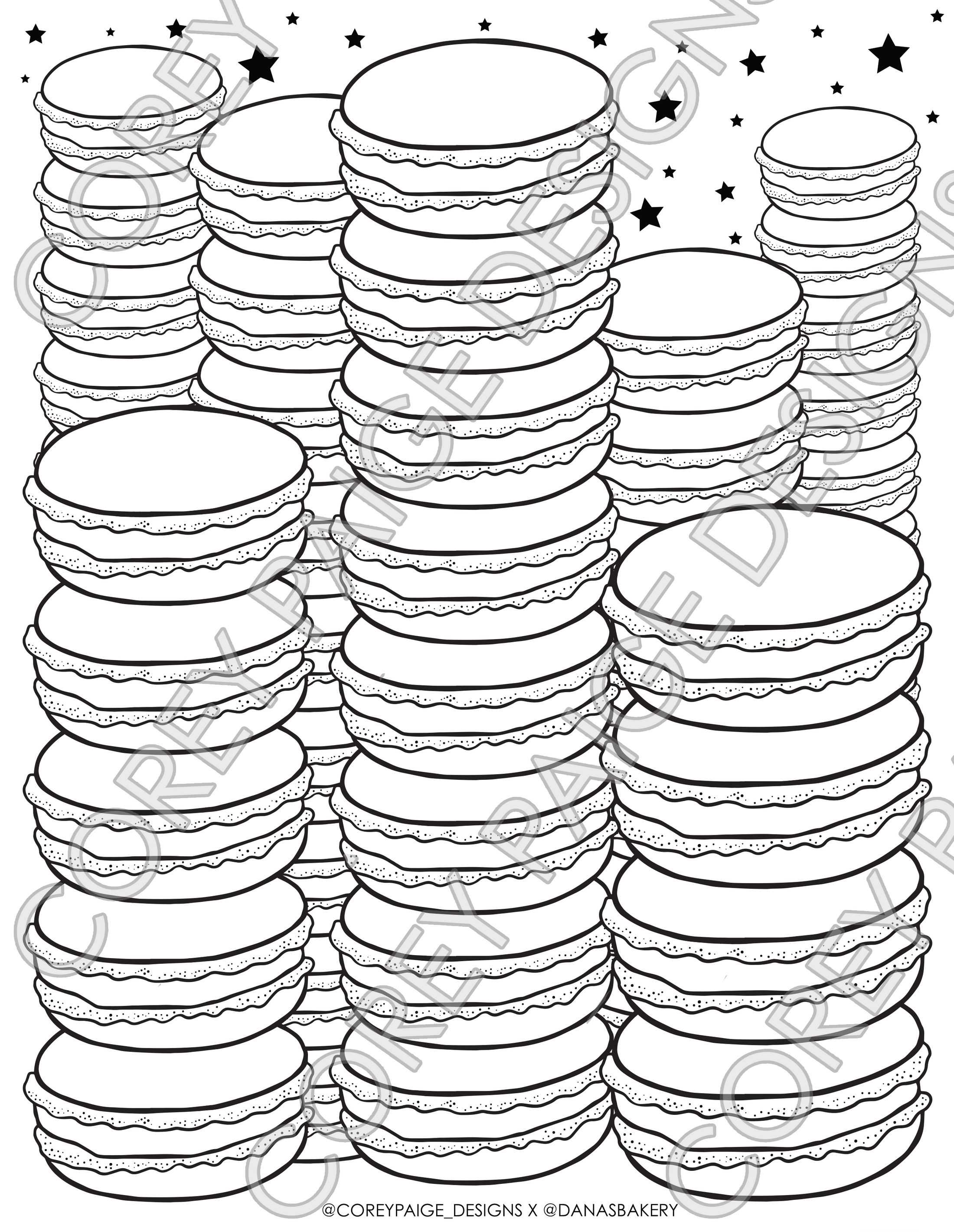 Corey Paige x Dana's Bakery Coloring Sheet Pack