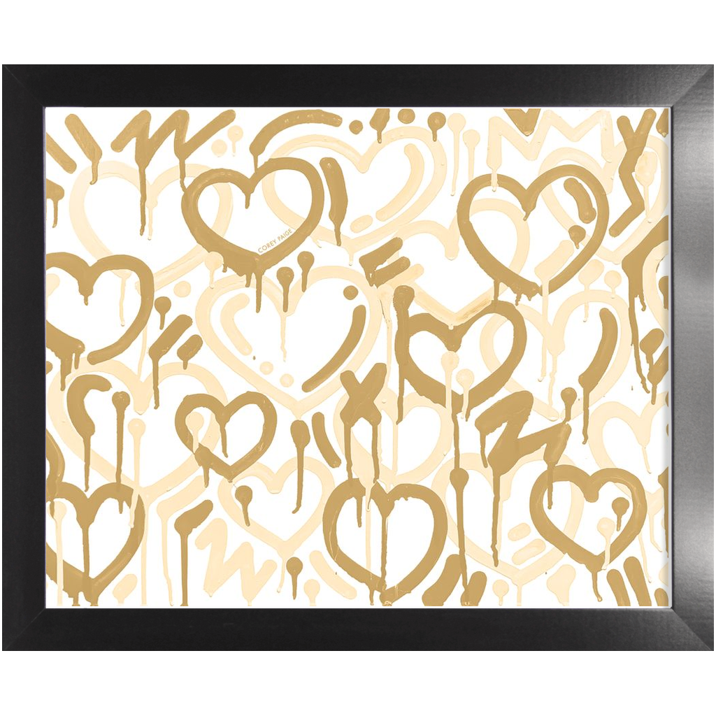 Tan Electric Love Framed Print