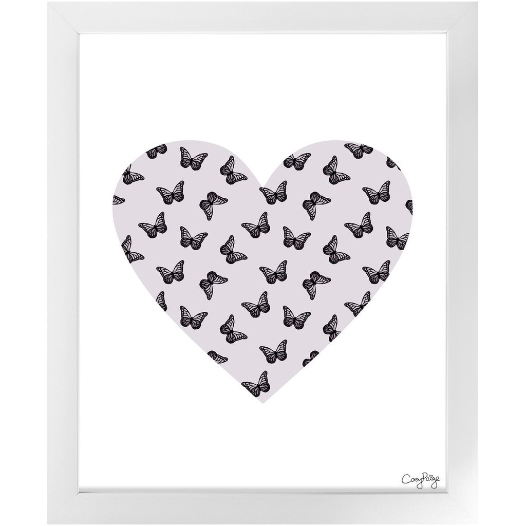 Butterfly Heart Framed Print