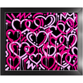 Load image into Gallery viewer, Pink & Black Electric Love Framed Print

