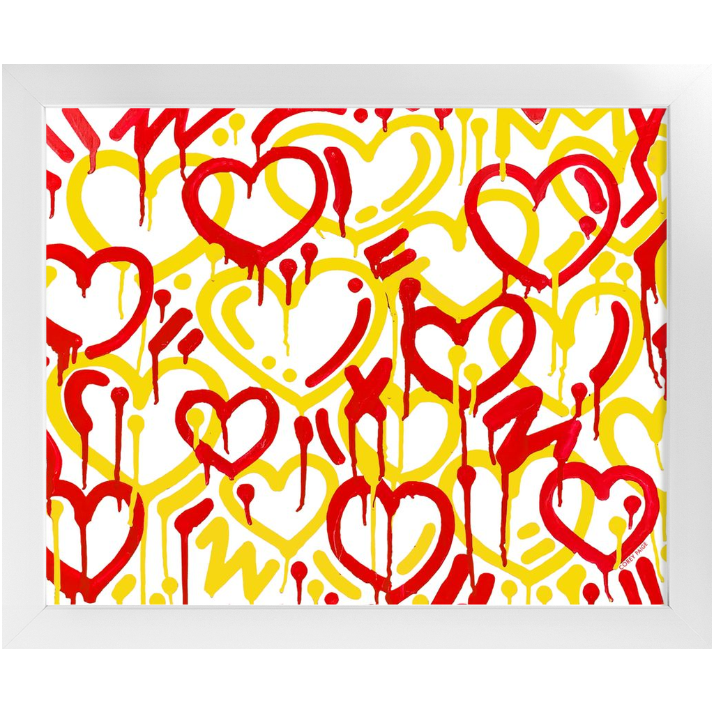 Electric Love College Colors Framed Print