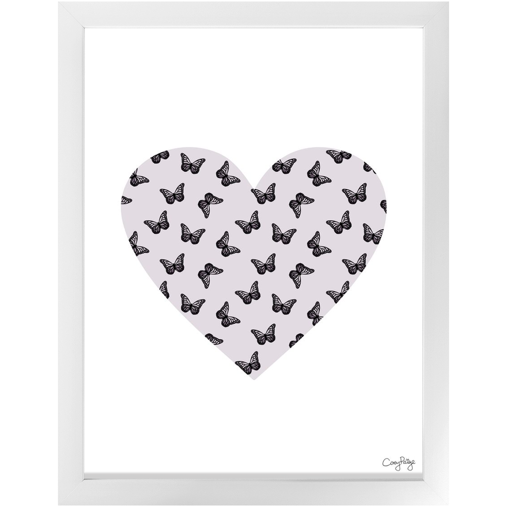 Butterfly Heart Framed Print