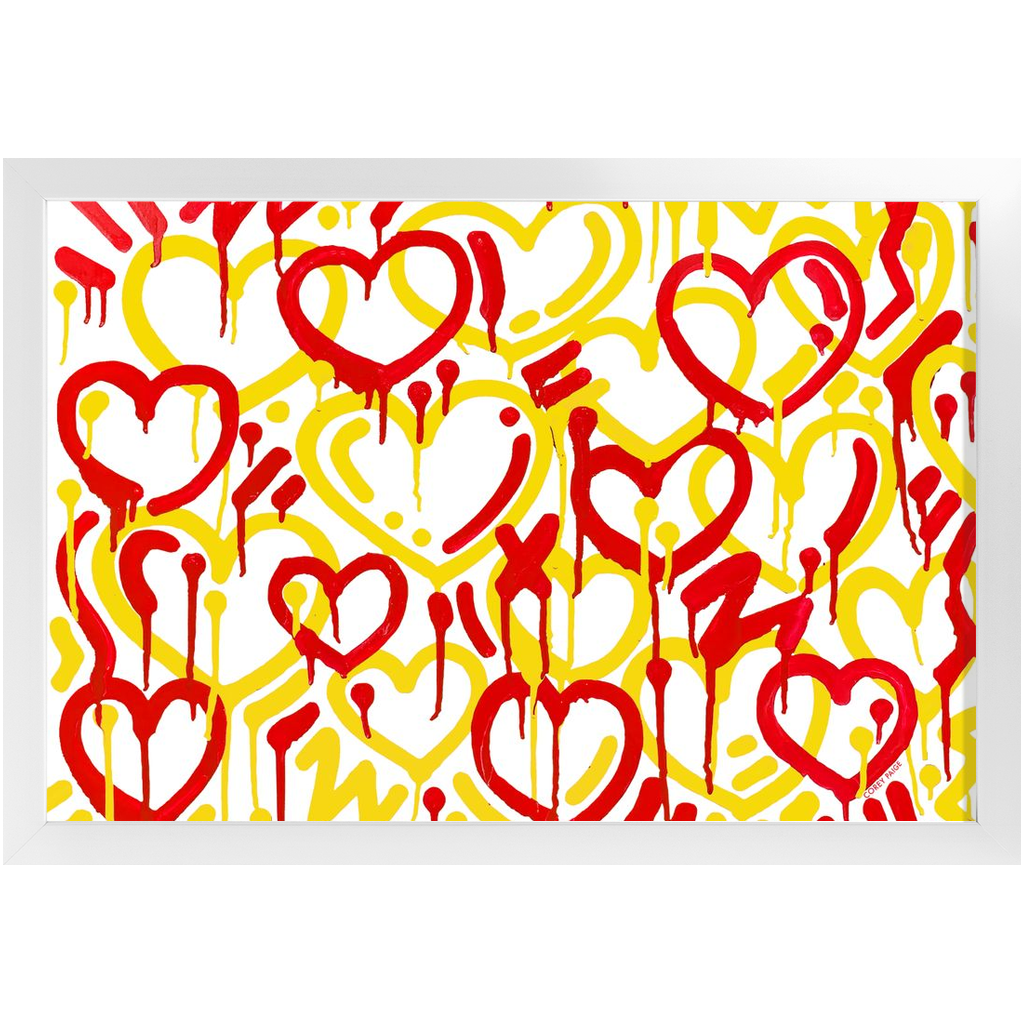 Electric Love College Colors Framed Print