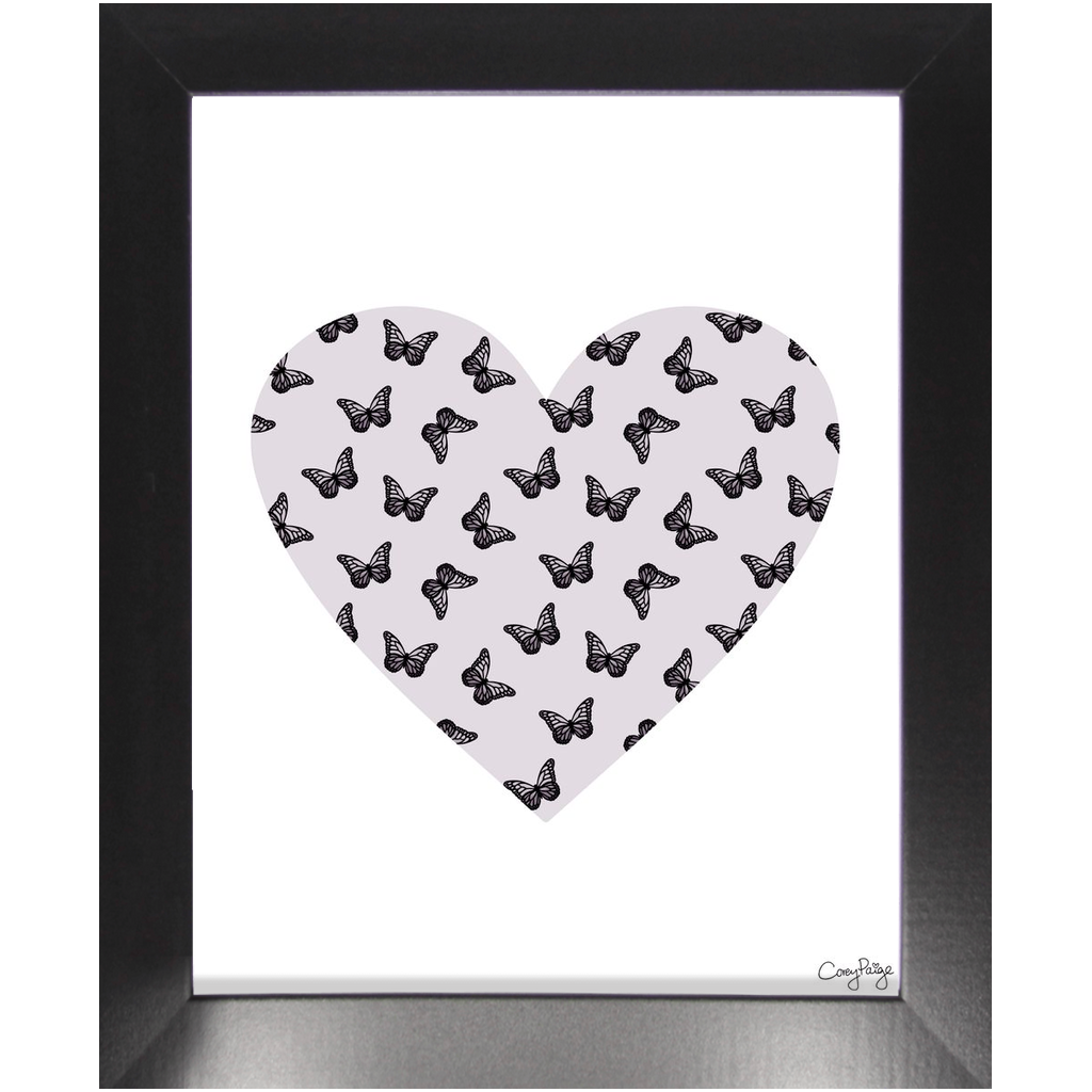 Butterfly Heart Framed Print