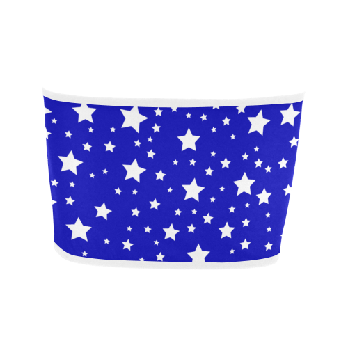 Red & Blue Split Stars Bandeau Top