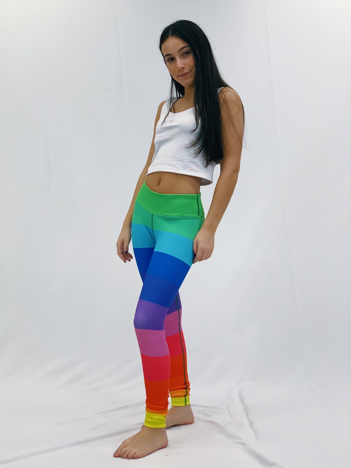 Rainbow Ombre Striped Leggings – CoreyPaigeDesigns