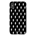 Load image into Gallery viewer, Black & White Lightning Bolts iPhone Case
