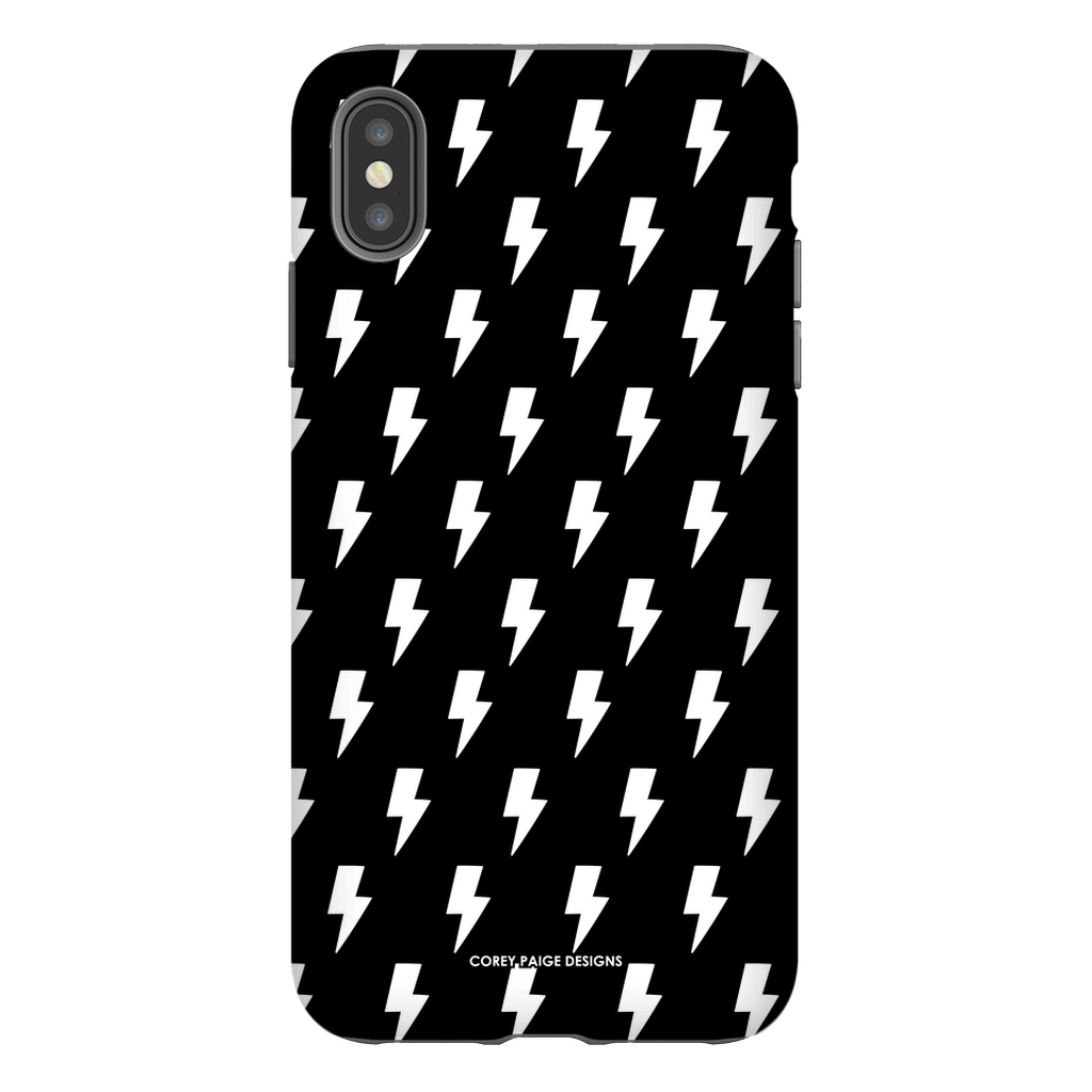 Black & White Lightning Bolts iPhone Case