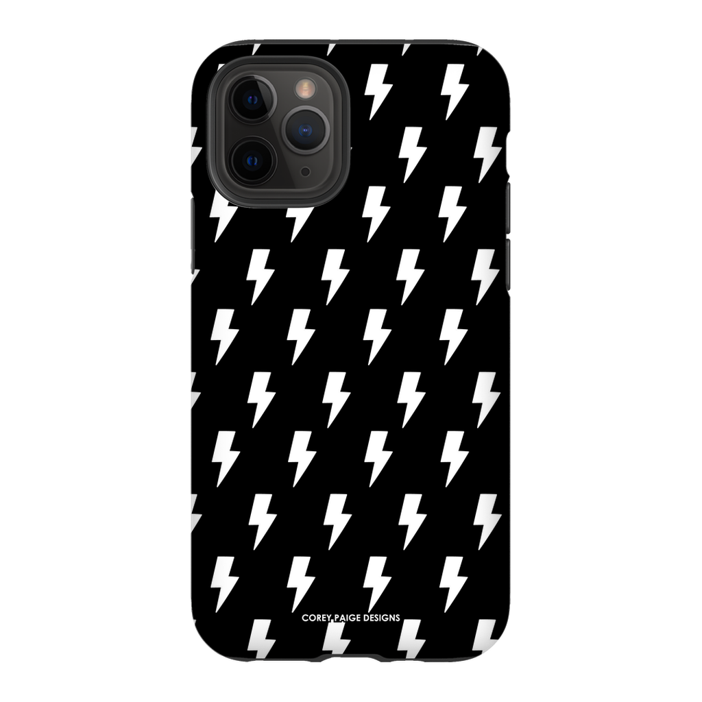 Black & White Lightning Bolts iPhone Case