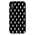 Load image into Gallery viewer, Black & White Lightning Bolts iPhone Case
