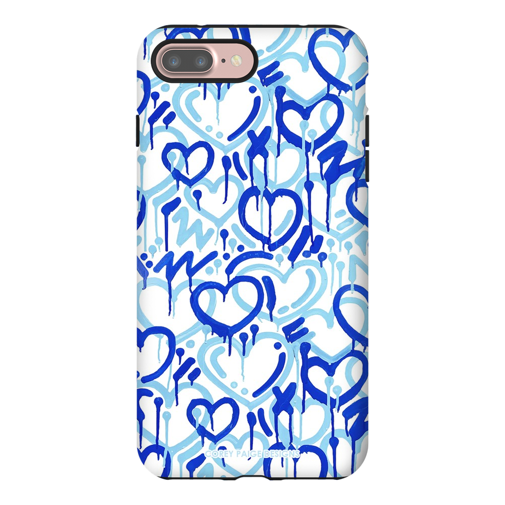 Blue Electric Love iPhone Case