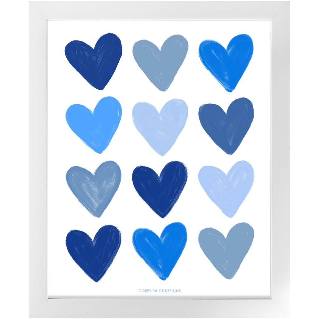 Painted Hearts Framed Print