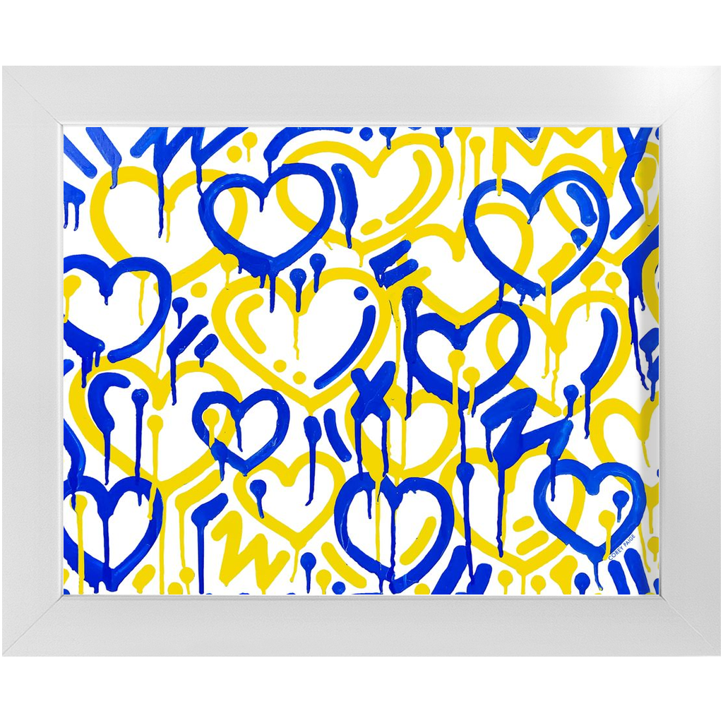 Electric Love College Colors Framed Print