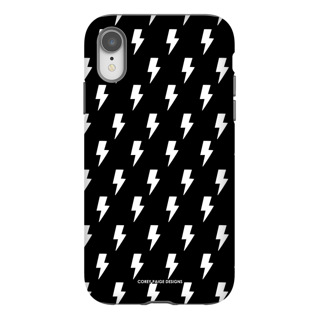 Black & White Lightning Bolts iPhone Case