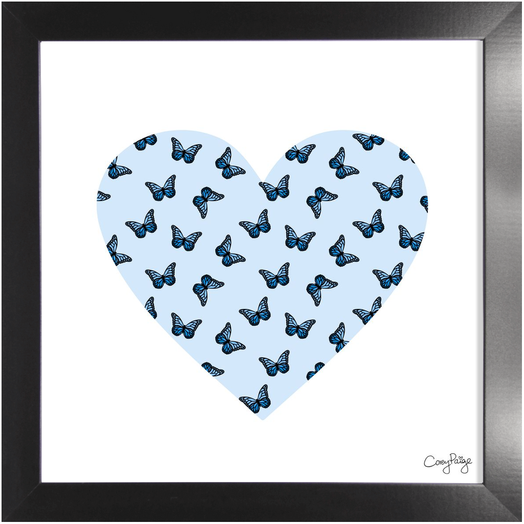 Butterfly Heart Framed Print