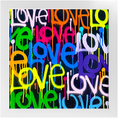 Load image into Gallery viewer, Rainbow & Black Graffiti Love Framed Print

