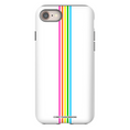Load image into Gallery viewer, Rainbow Stripe White iPhone Case
