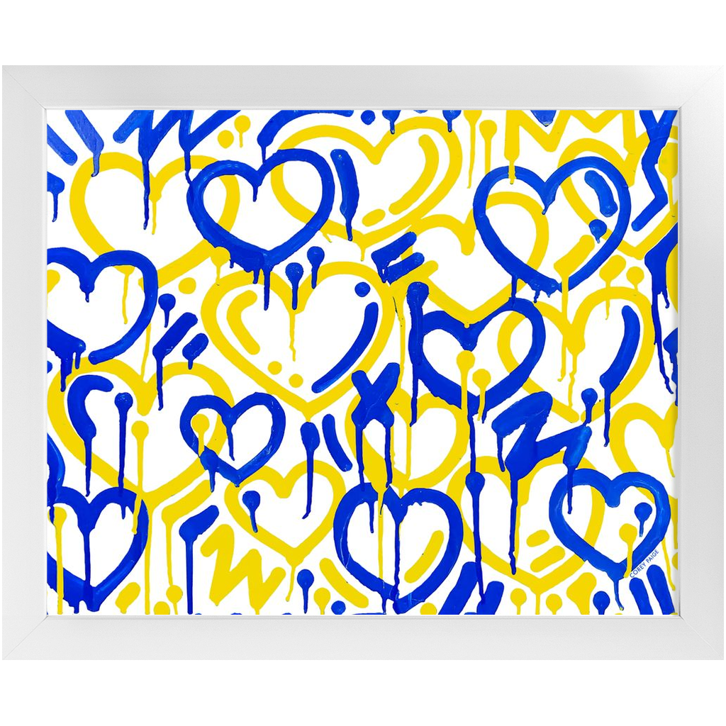 Electric Love College Colors Framed Print