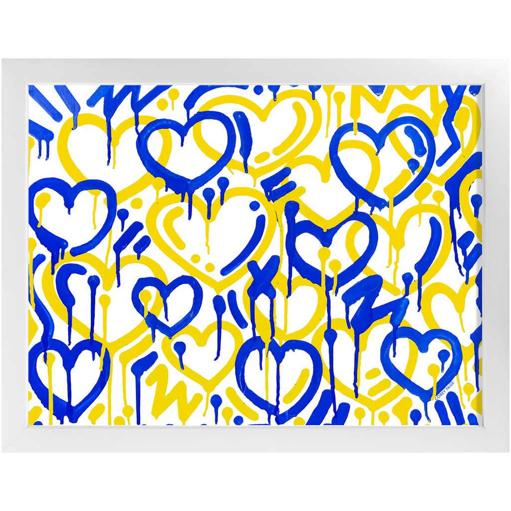 Electric Love College Colors Framed Print
