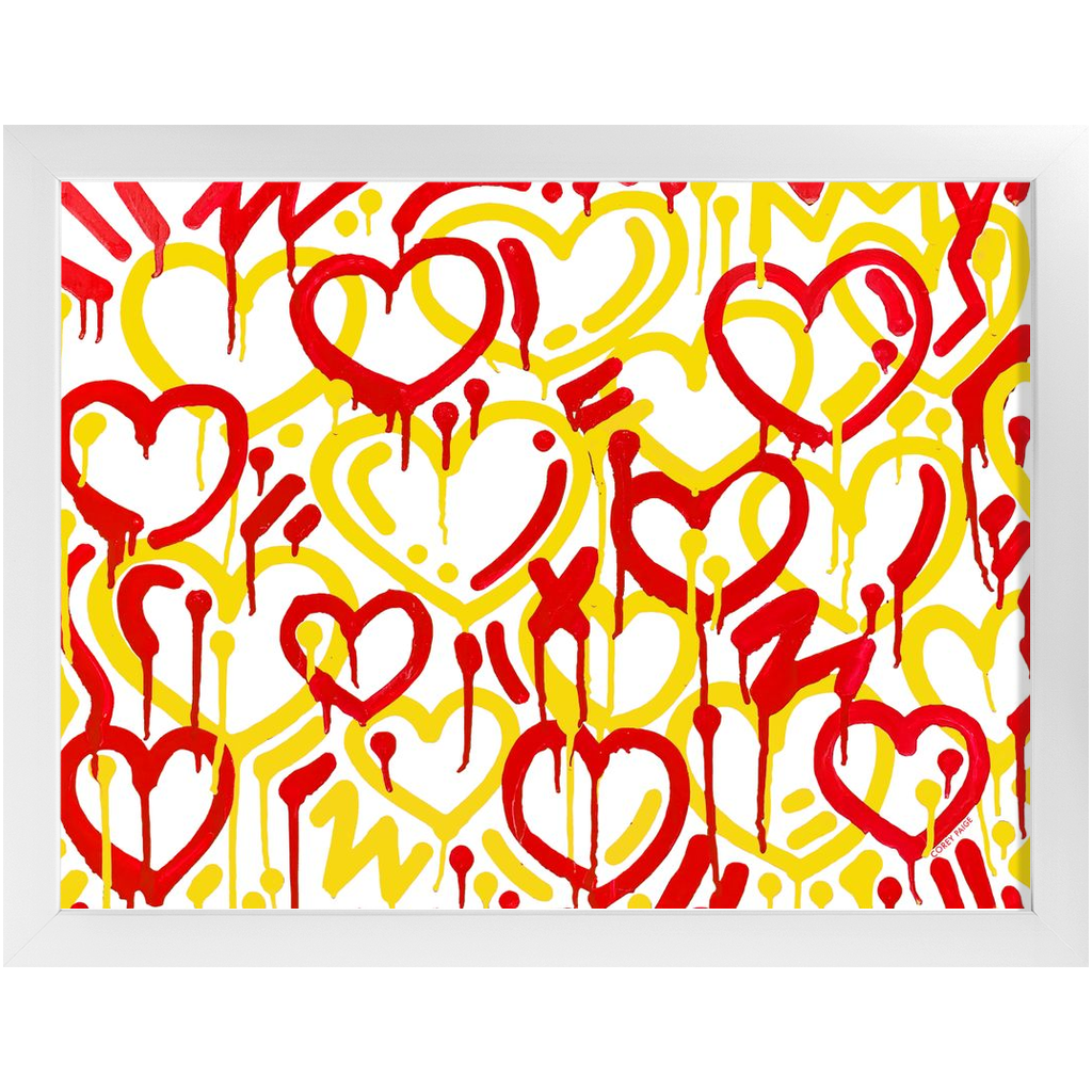 Electric Love College Colors Framed Print