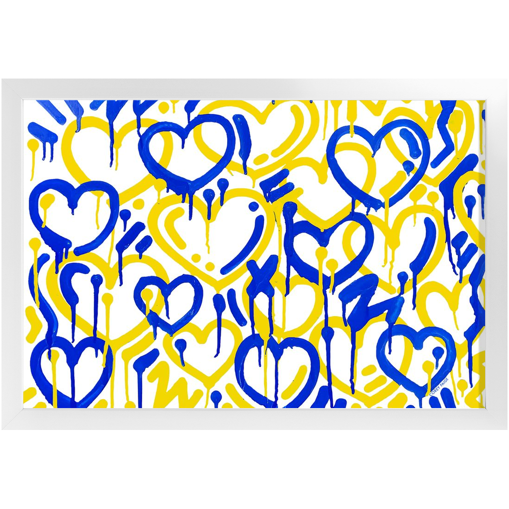 Electric Love College Colors Framed Print
