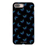 Blue Butterflies Black iPhone Case