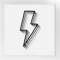 Load image into Gallery viewer, Shadowed Lightning Bolt Framed Print
