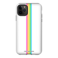 Load image into Gallery viewer, Rainbow Stripe White iPhone Case
