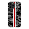 Load image into Gallery viewer, Gray Camo Red Stripe Phone Case
