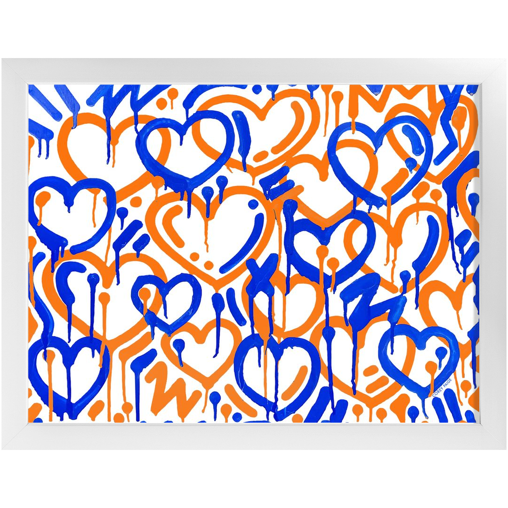 Electric Love College Colors Framed Print