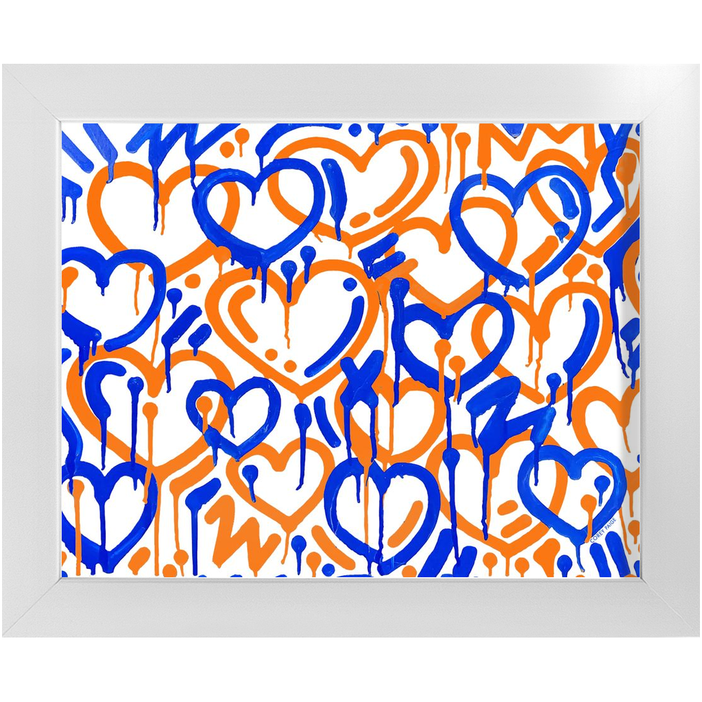 Electric Love College Colors Framed Print