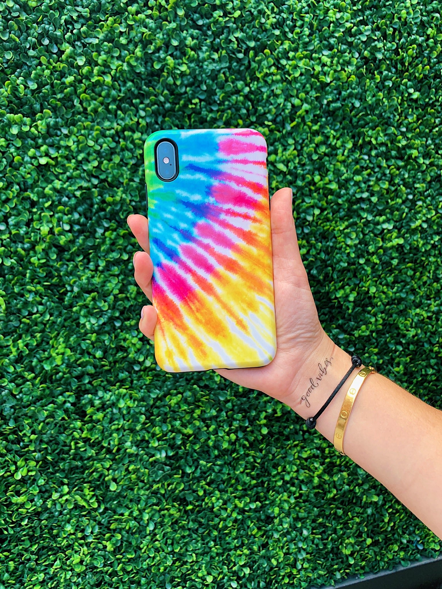 Cropped Tie Dye Phone Case