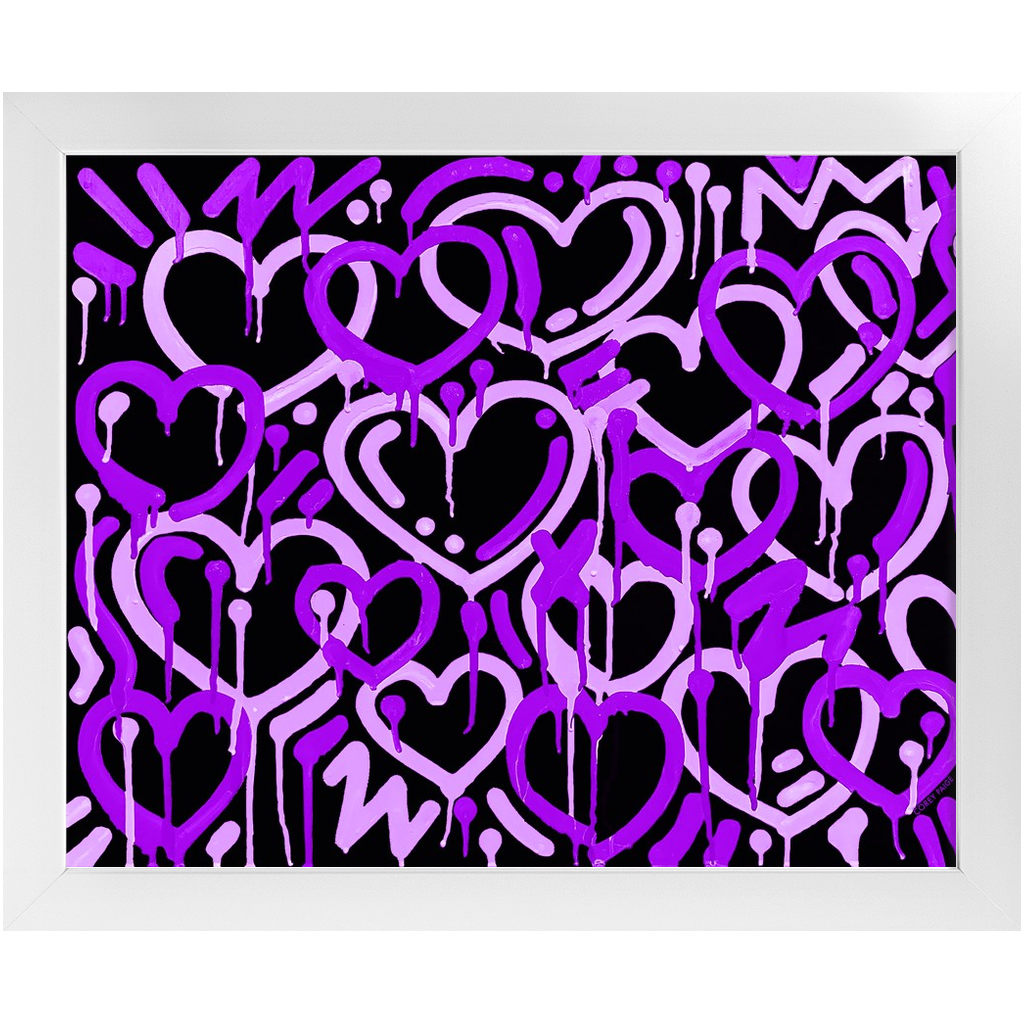 Purple Electric Love Framed Print