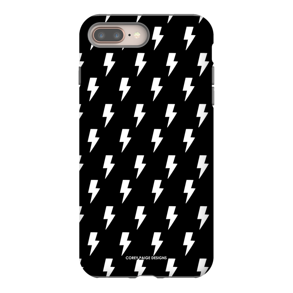 Black & White Lightning Bolts iPhone Case