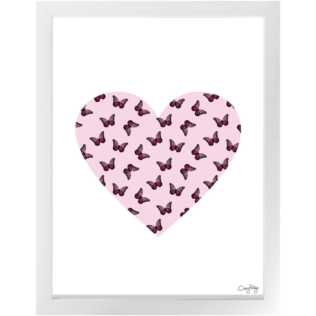 Butterfly Heart Framed Print