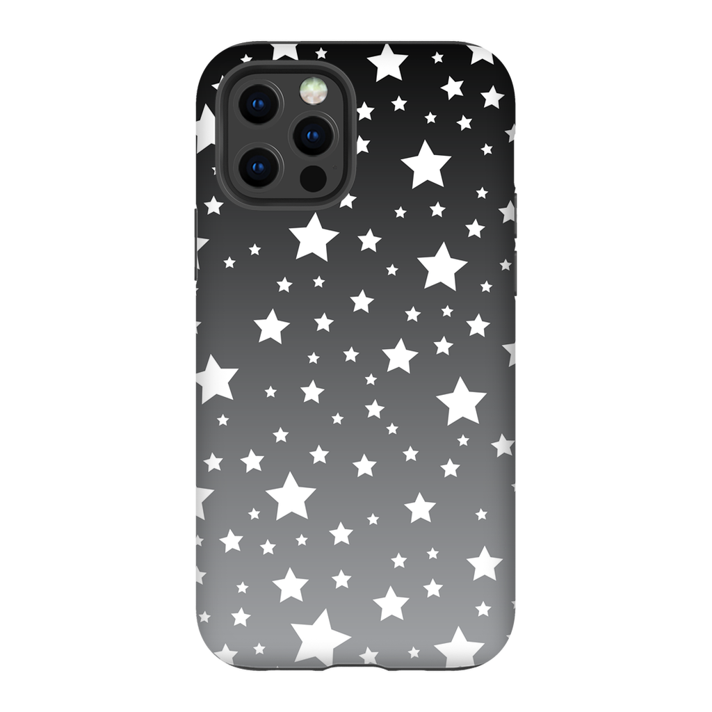 White Stars Gray Ombre Phone Case