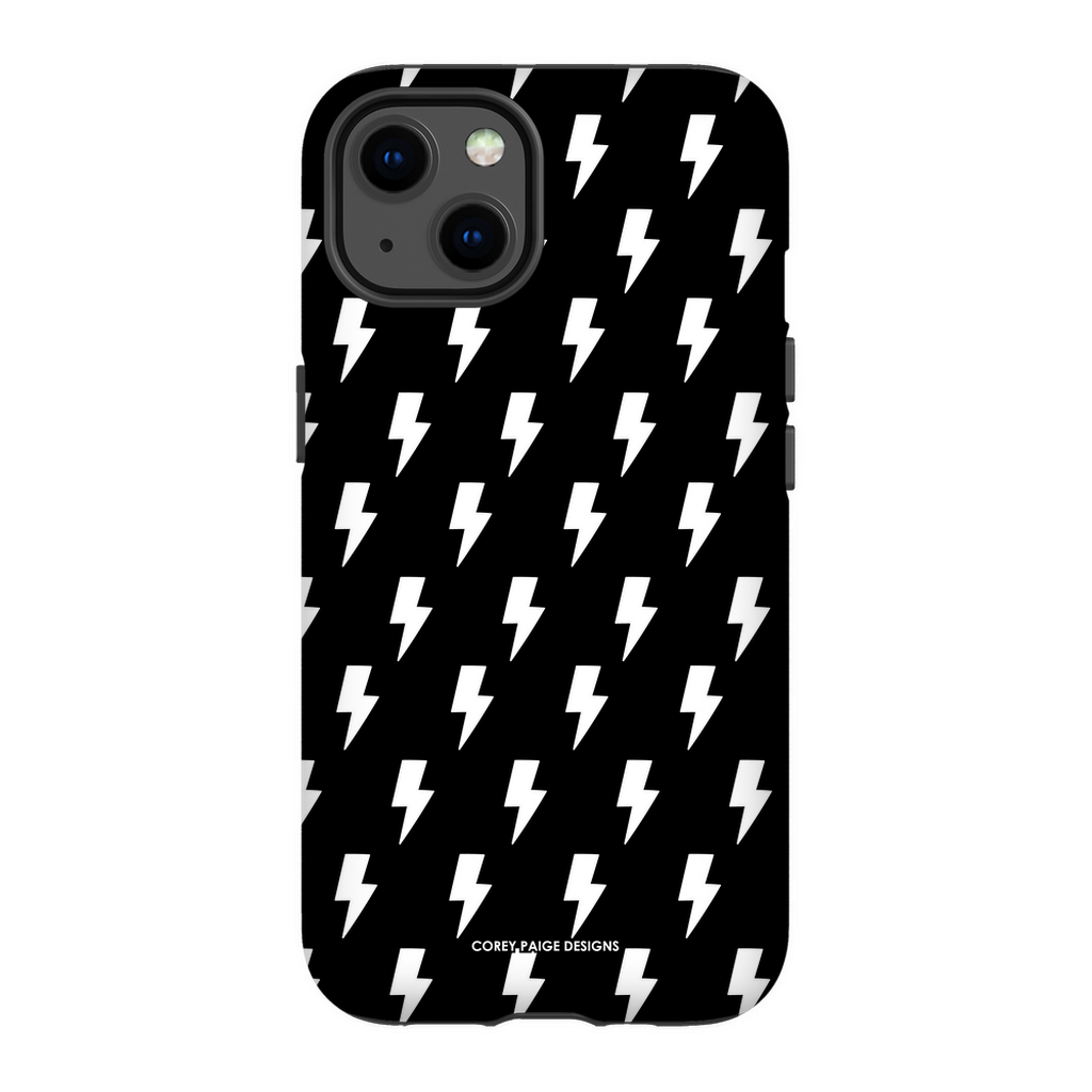 Black & White Lightning Bolts iPhone Case