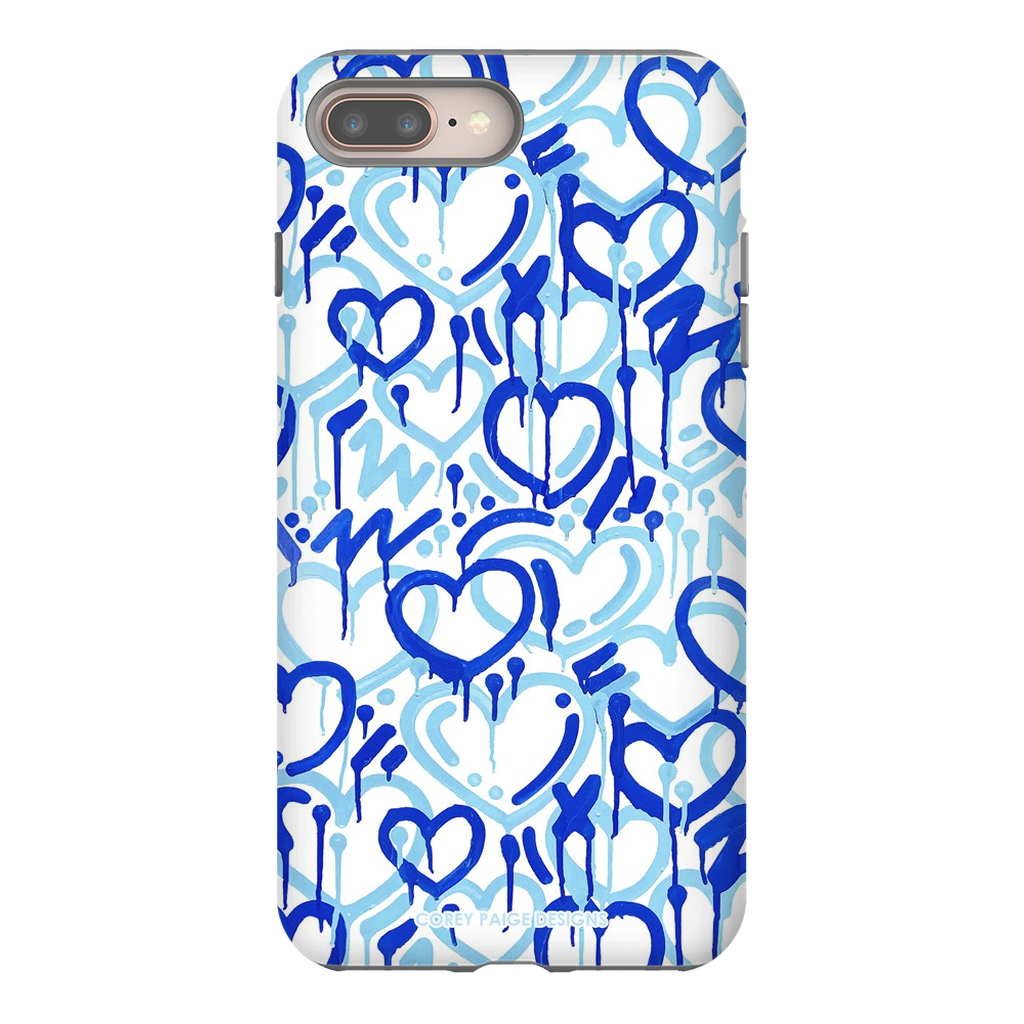 Blue Electric Love iPhone Case