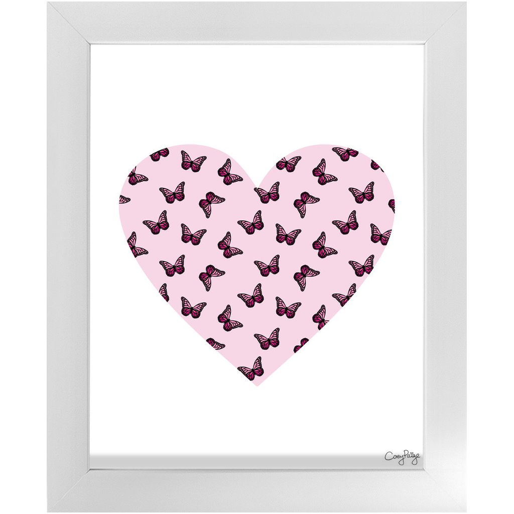 Butterfly Heart Framed Print