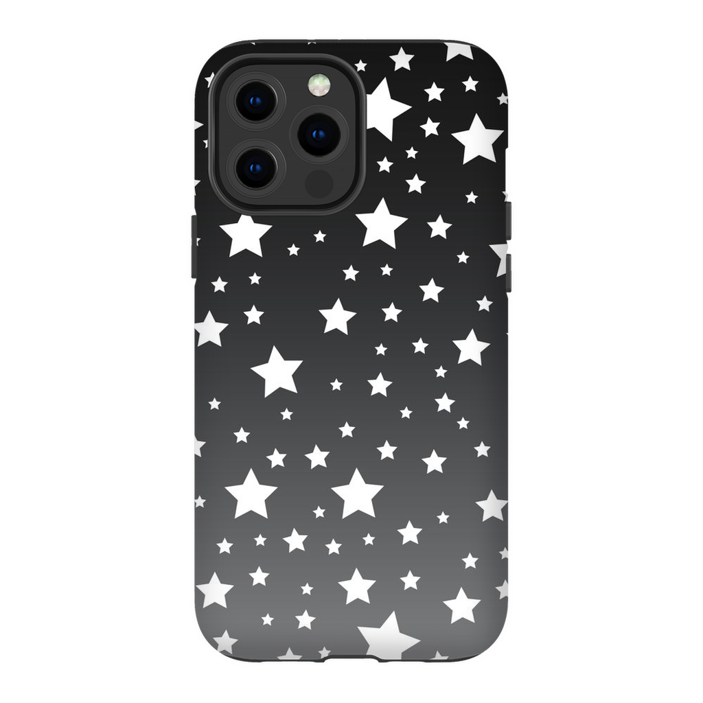 White Stars Gray Ombre Phone Case