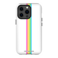 Load image into Gallery viewer, Rainbow Stripe White iPhone Case
