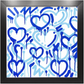 Blue Electric Love Framed Print