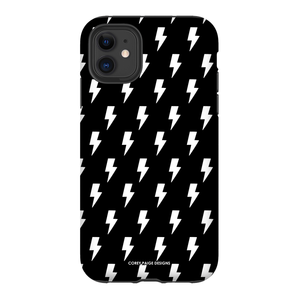 Black & White Lightning Bolts iPhone Case