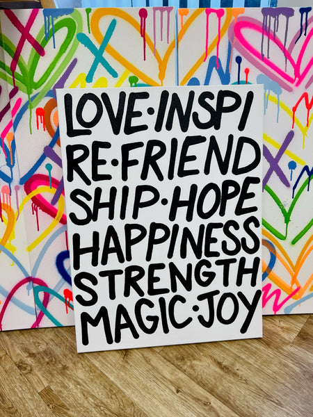Love Inspiration Words Painting
