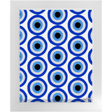Evil Eye Pattern Framed Print